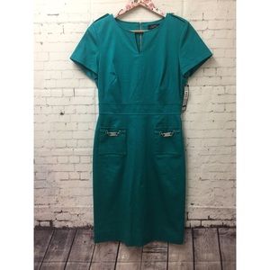 Tahari Arthur S. Levine Turquoise Dress